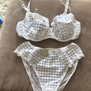 NWT Maison Lejaby white lingerie set